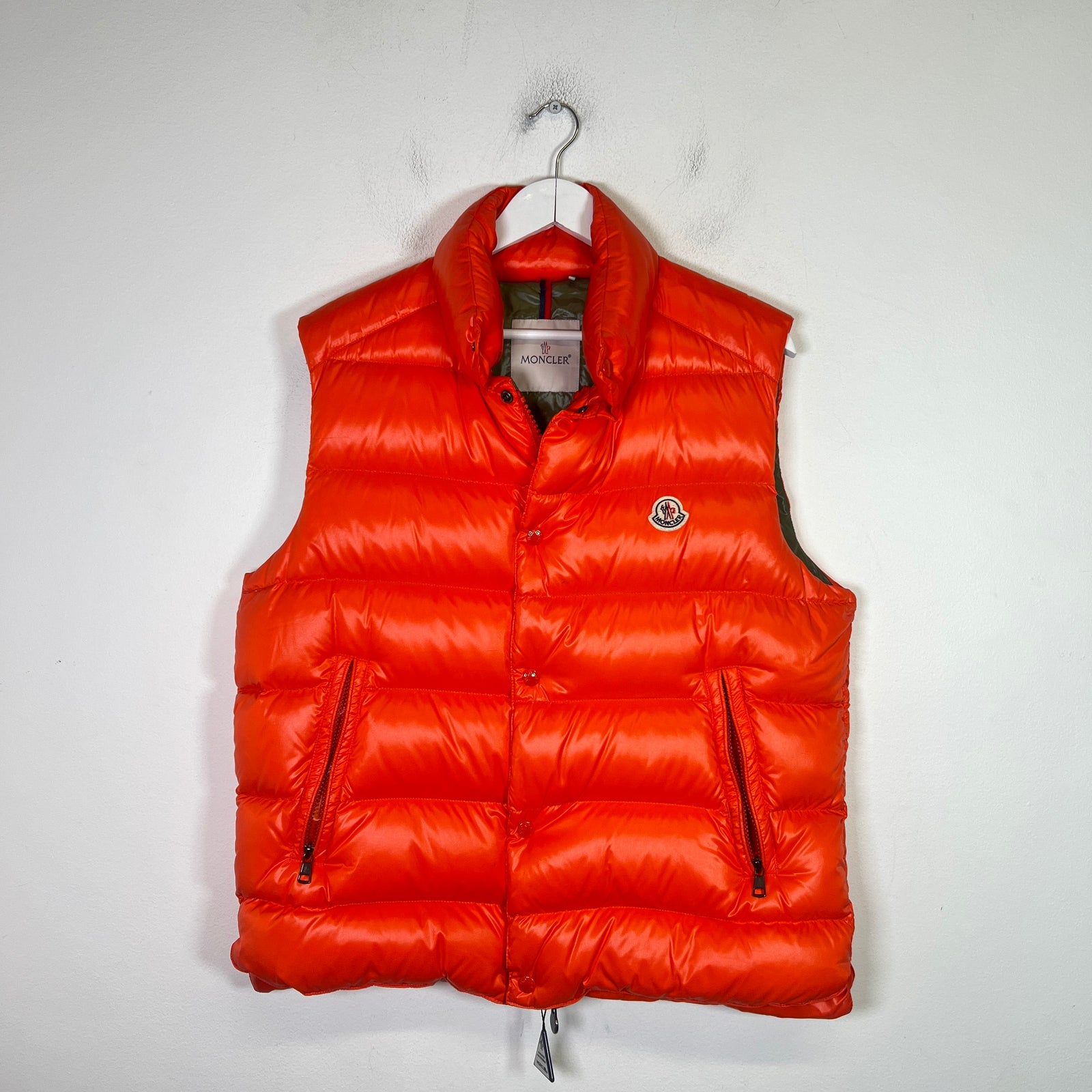 Moncler Orange Tib Gilet Down Puffer Vest Size 4