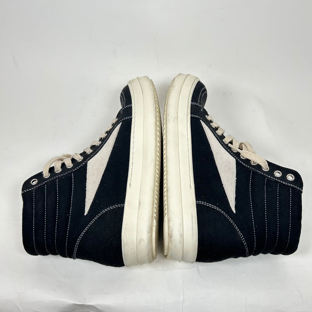 Rick Owens Drkshdw Black/Milk Vintage High Sneaker Size 41