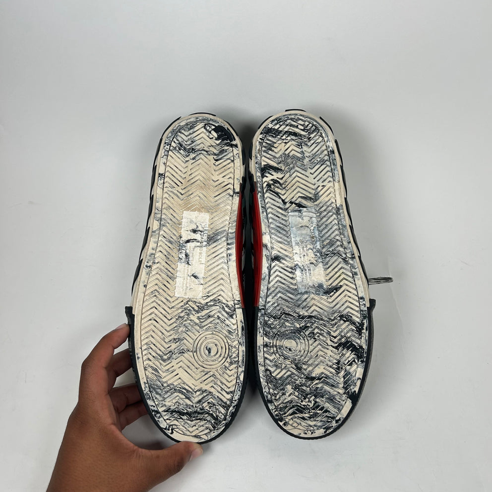Off White Black/Green Low Vulcanized Sneakers Size 44