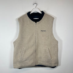 Supreme Navy Sherpa Reversible Vest Size XL