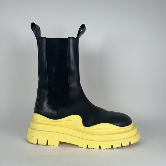 Bottega Veneta Leather Chelsea Rain Boots Size 11