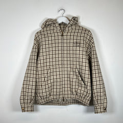 Miu Miu Cocoa Brown Check Blouson Jacket Size 36IT