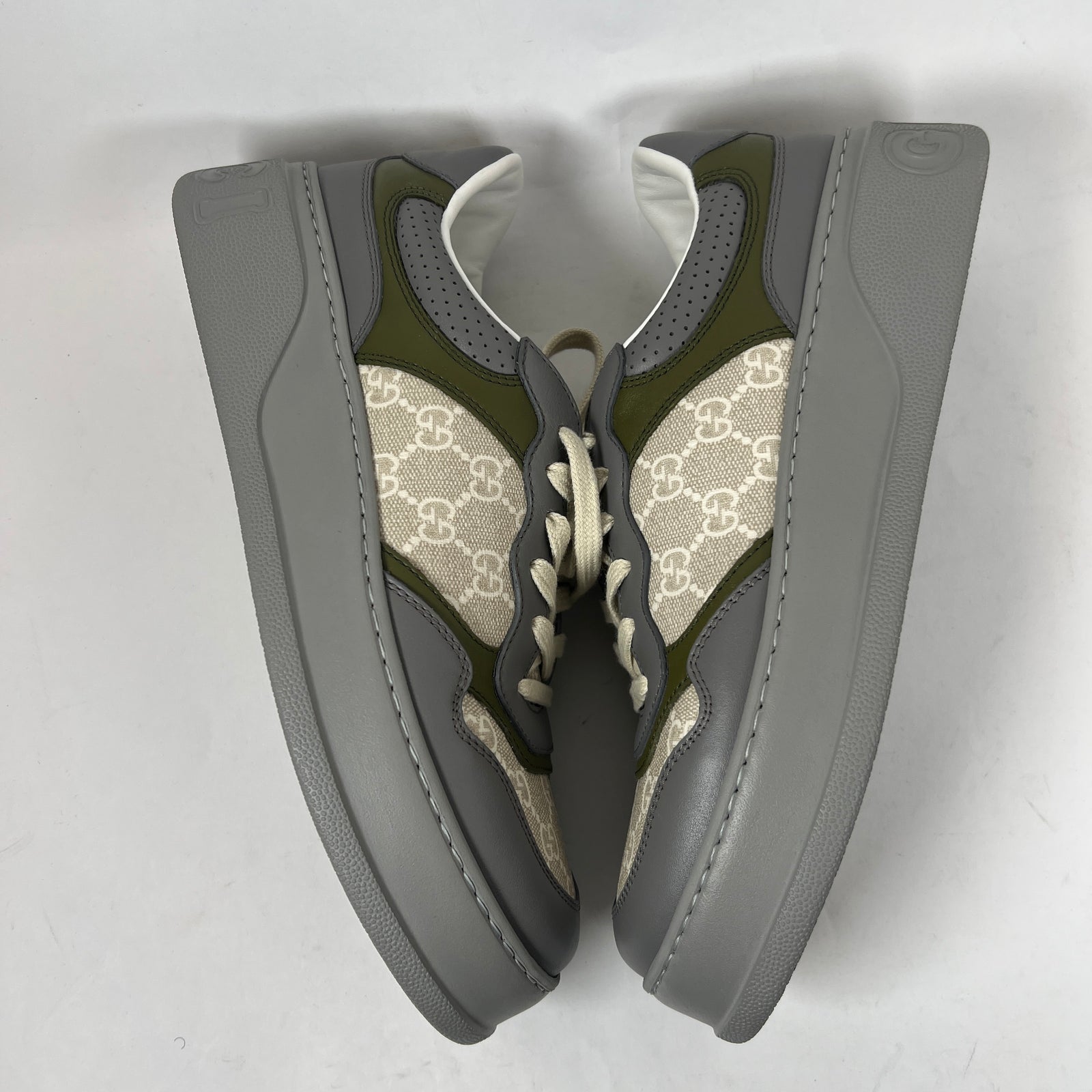 Gucci Grey/Green GG Chunky Sneaker Size GG 8