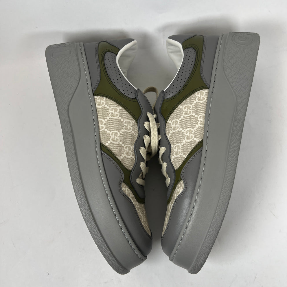 Gucci Grey/Green GG Chunky Sneaker Size GG 8