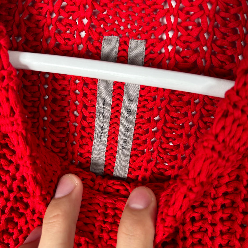 Rick Owens Walrus SS17 Red Knit Sweater Size S