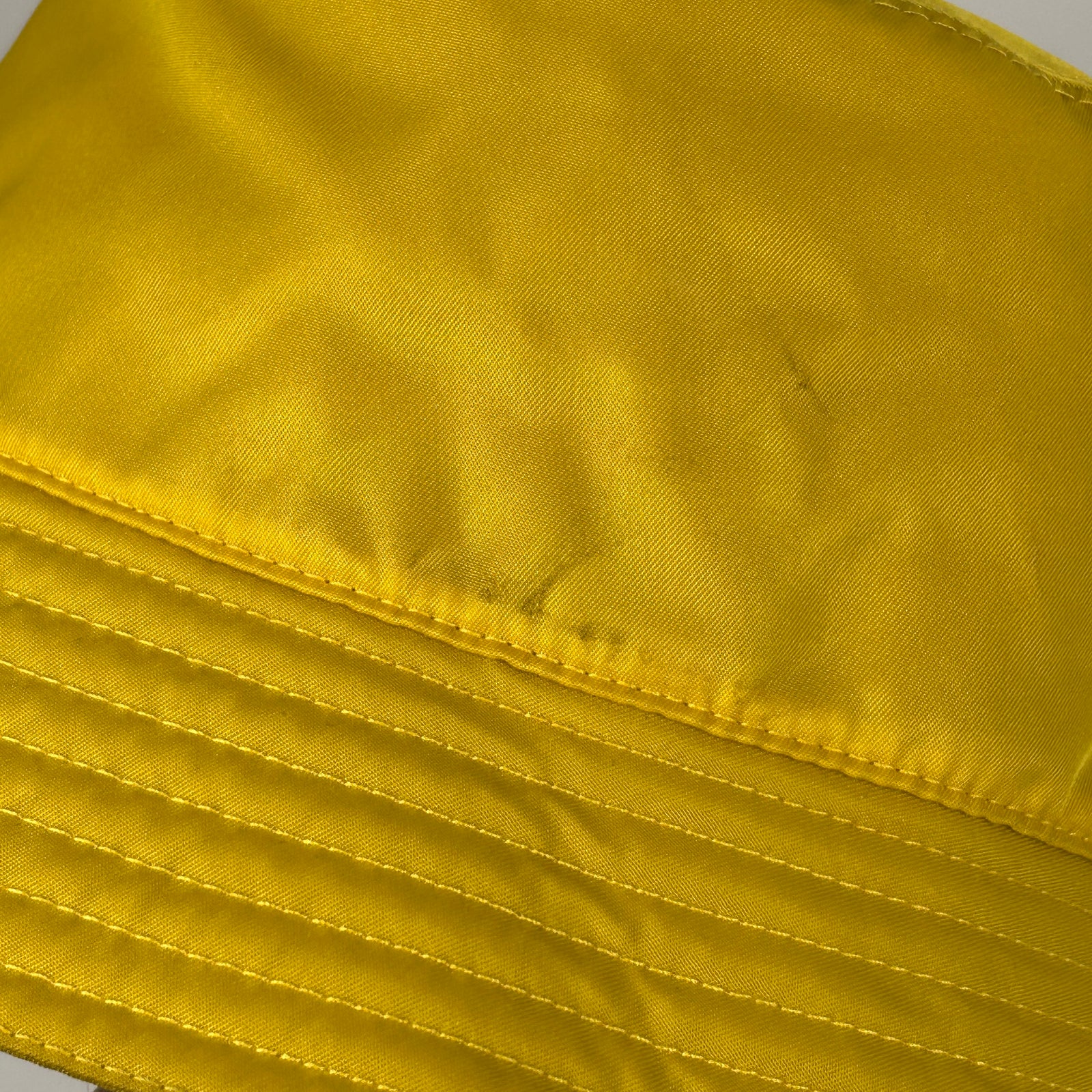 Prada Yellow Nylon Logo Bucket Hat Size M