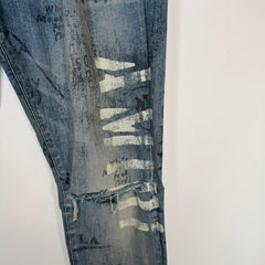 Amiri Lightwash Military Stencil Jeans Size 36