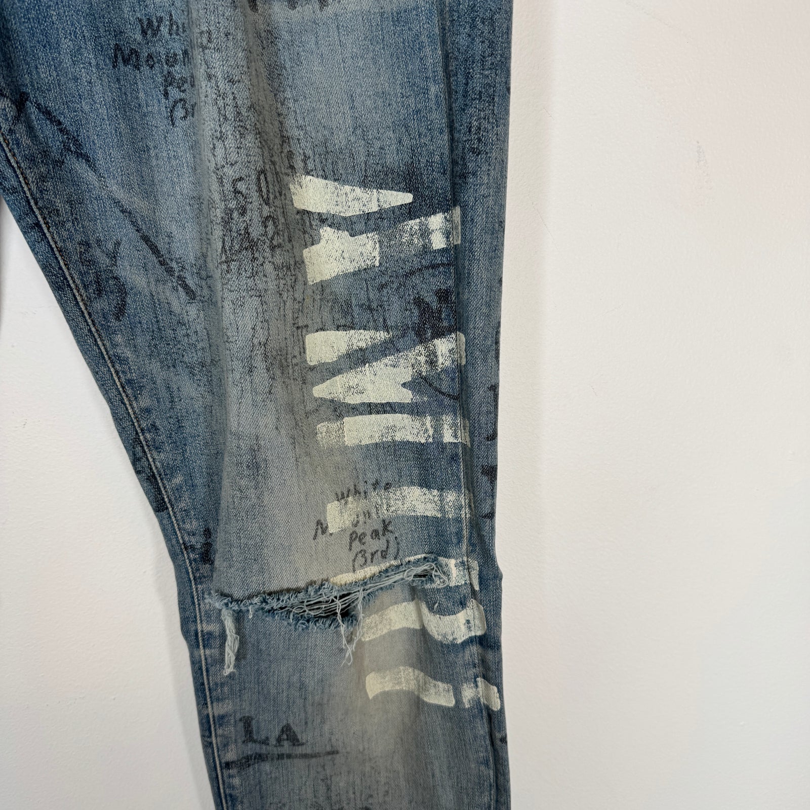 Amiri Lightwash Military Stencil Jeans Size 36