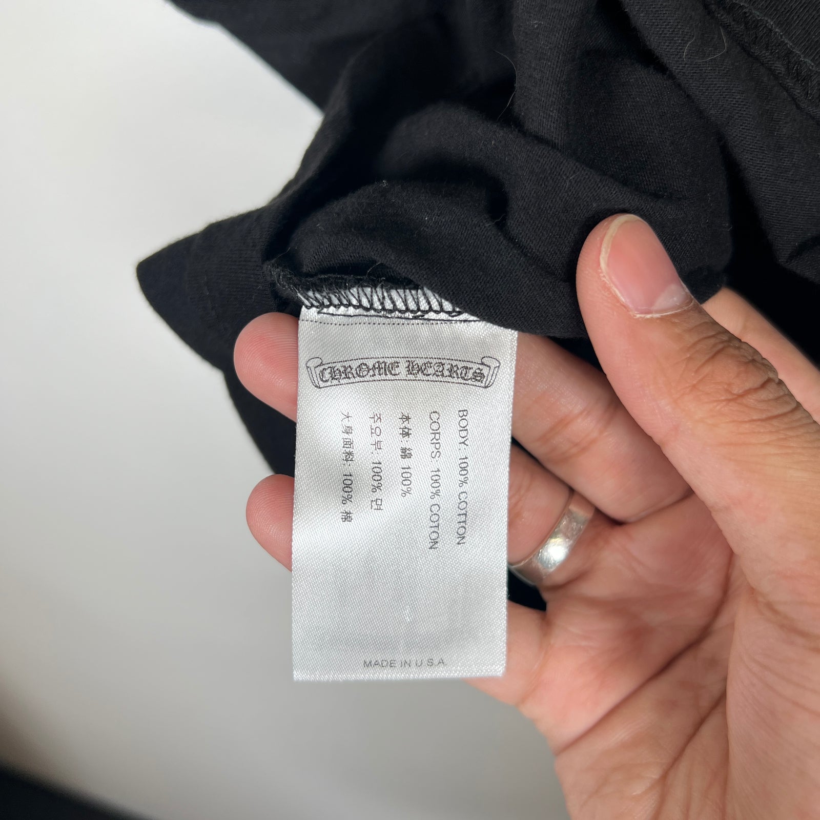 Chrome Hearts Black Logo T-shirt Size M