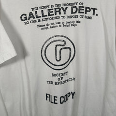 Gallery Dept. Script 'File Copy' Graphic T-Shirt Size L