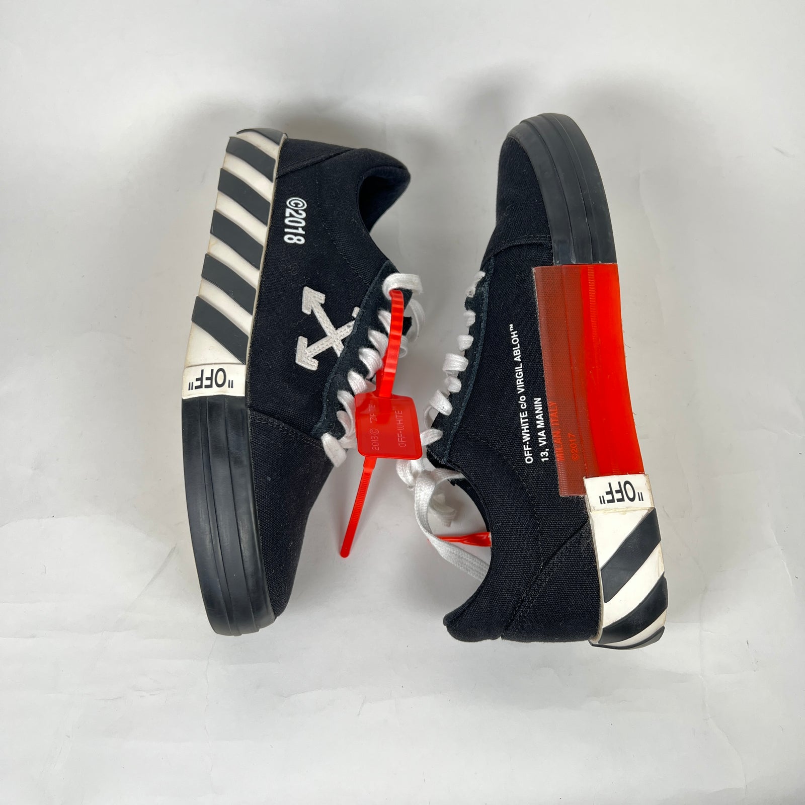Off-White Black Vulc Low Top Sneakers Size 41