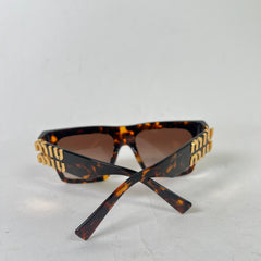 Miu Miu Tortoiseshell Square Frame Sunglasses