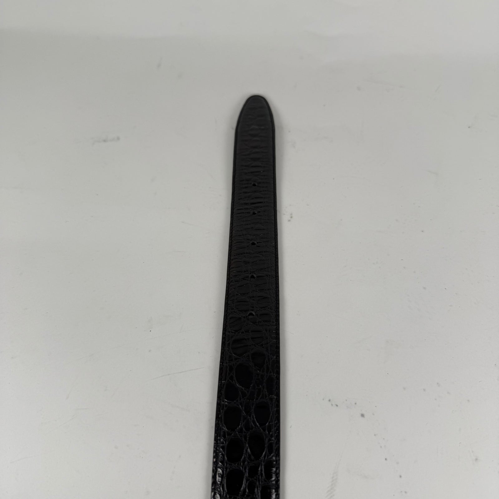 Valentino Embossed Croc Black Belt Size 30