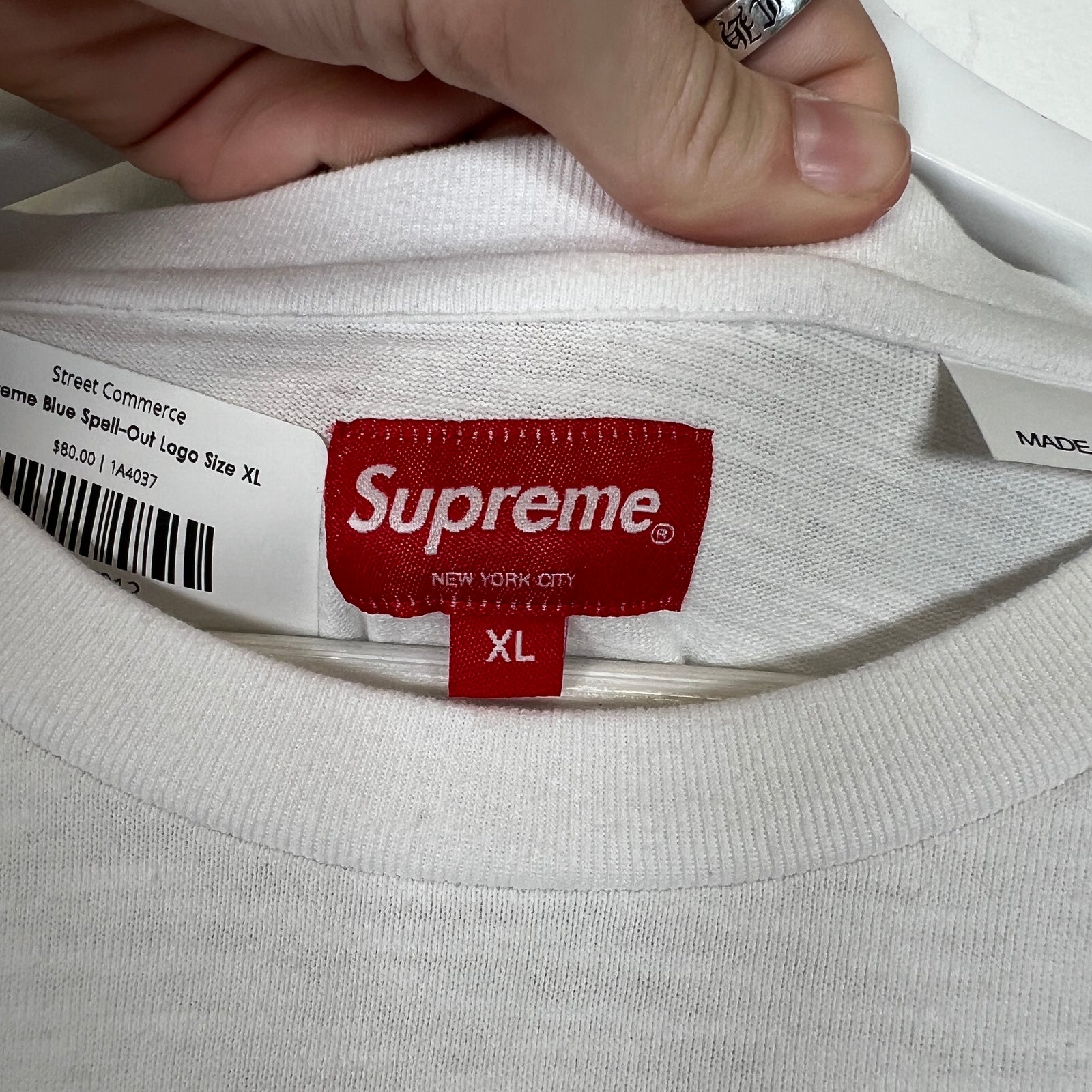Supreme Blue Spell-Out Logo Size XL