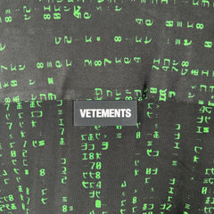 Vetements Matrix Code Viscose Button Up Oversized Shirt Size L