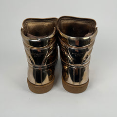 Saint Laurent SL/10H Court Bronze Shiny High Tops Size 41