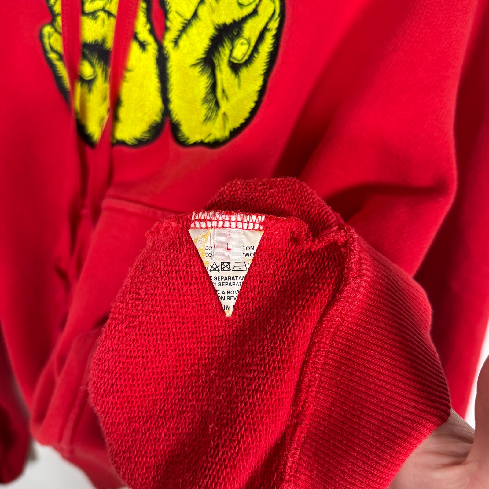 Walter Van Beirendonck Red Peace Hoodie Size L