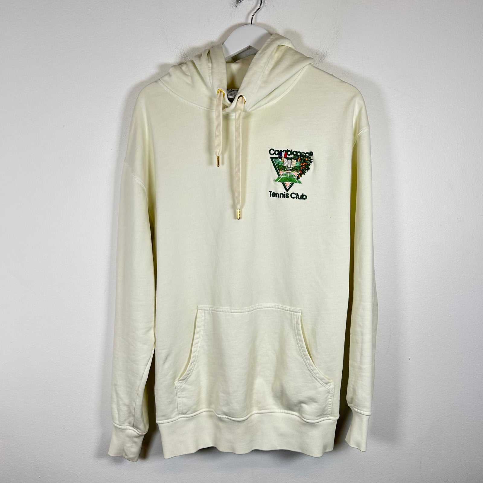 Casablanca White Tennis Club Hoodie Size L