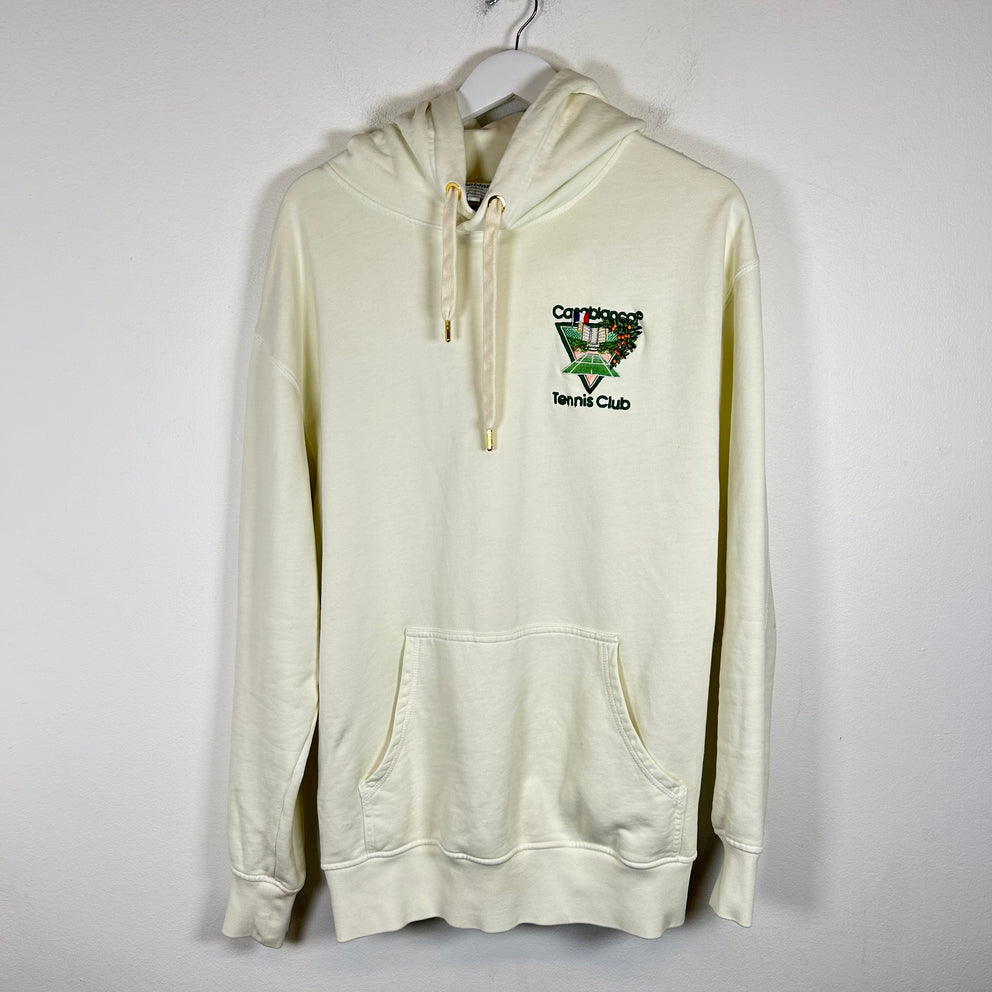 Casablanca White Tennis Club Hoodie Size L