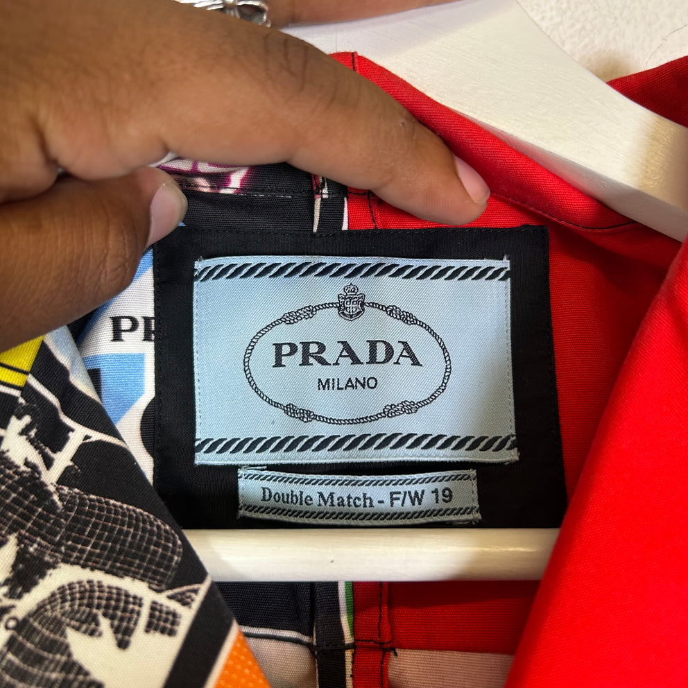 Prada FW19 Double Match Bowling Shirt