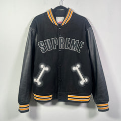 Supreme x Chito FW18 Bone Varsity Jacket Size L