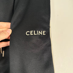 Celine Black Striped Logo Sweatpants Size M