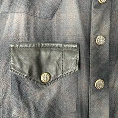 Chrome Hearts Leather Fleur Back Flannel Size Small