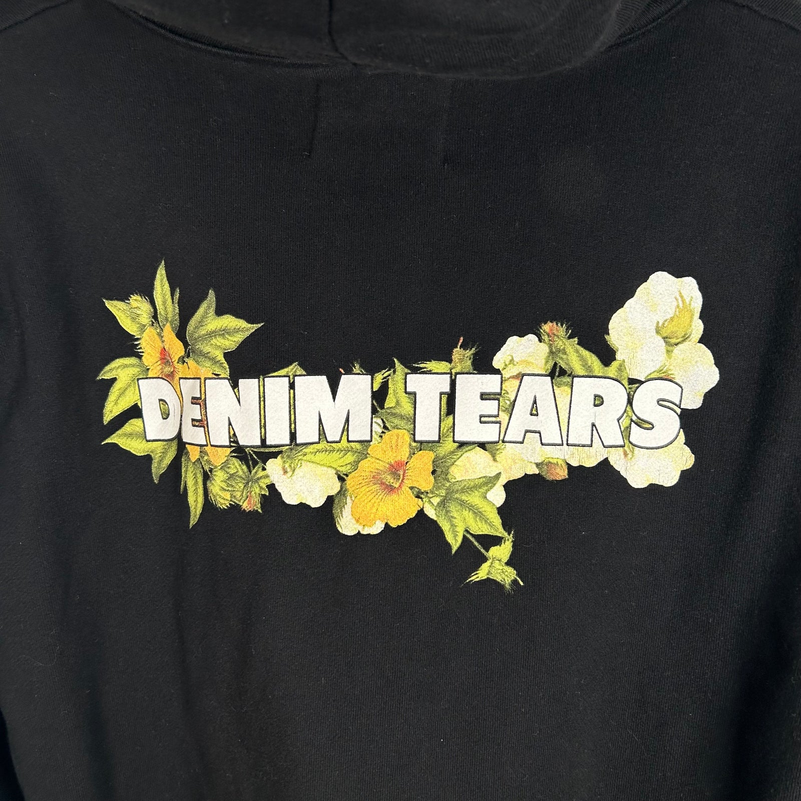 Denim Tears Black Jesus Logo Hoodie Size M