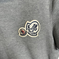 Moncler Grey Double Logo Polo Shirt Size L