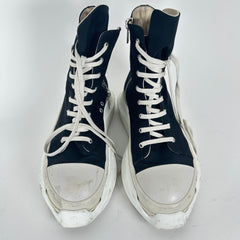 Rick Owens Black Nylon Abstarct High-Top Sneaker Size 12