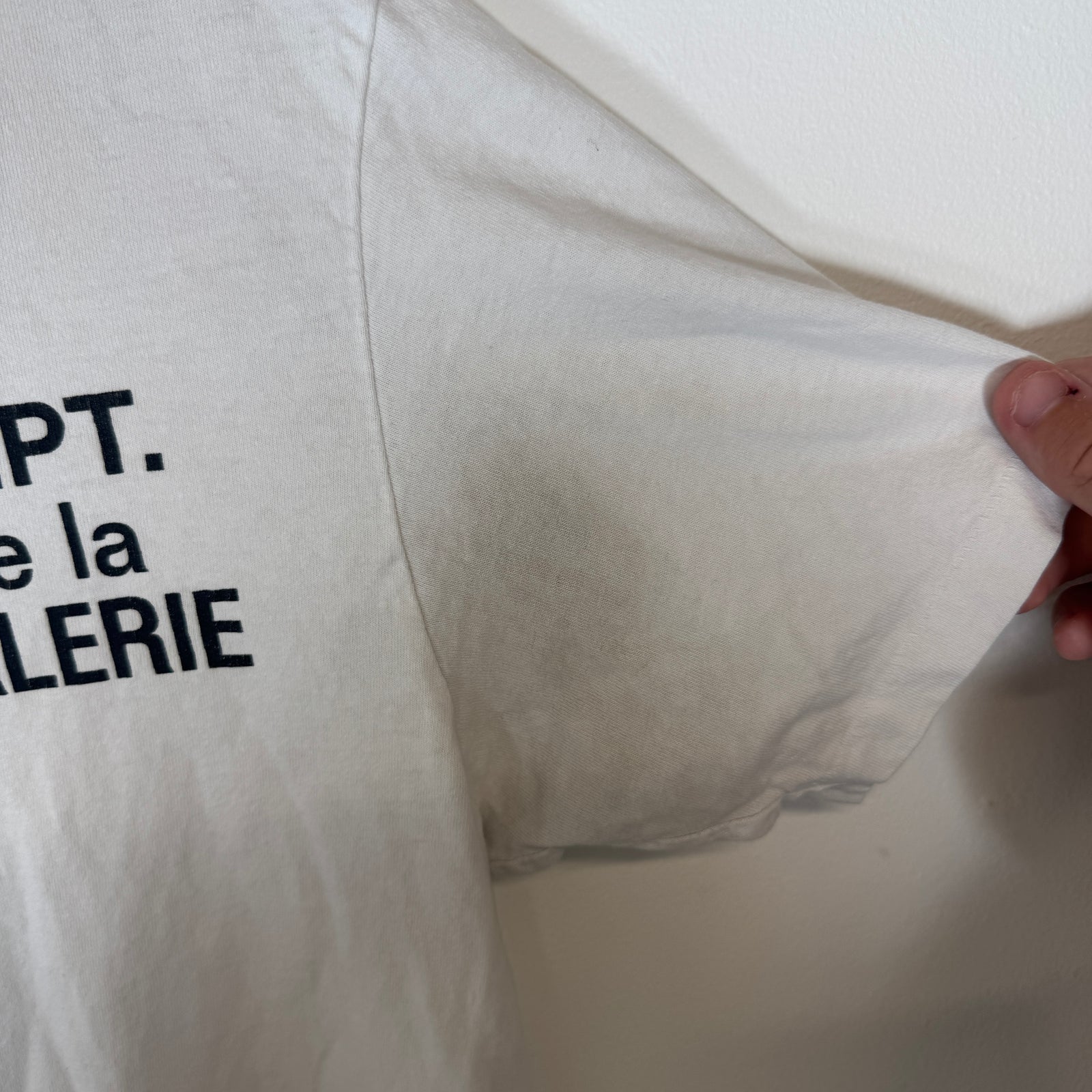 Gallery Dept White/Black French Logo T-Shirt Size M