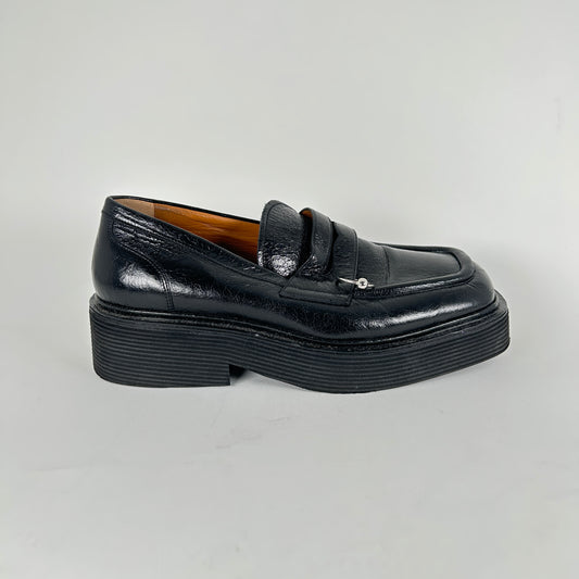 Marni Pierced Leather Loafers Size 7