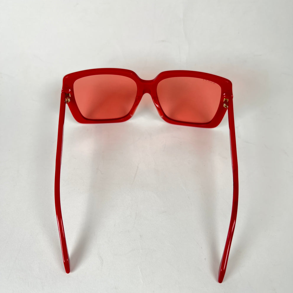 Gucci Red 'I Love You' Square Sunglasses