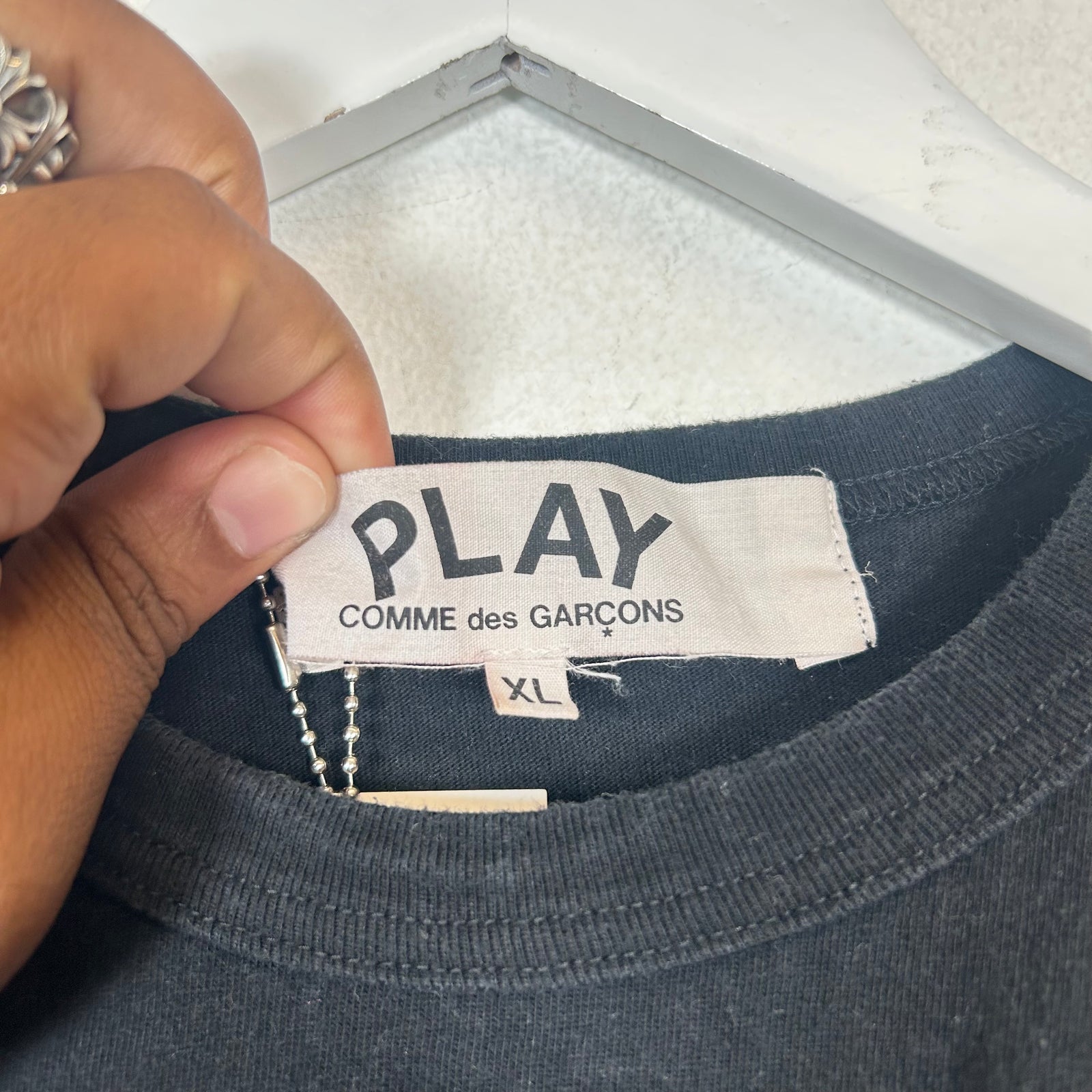 CDG Play Black Heart T-Shirt Size XL