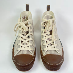 Dior B23 Brown Oblique High-Top Sneakers