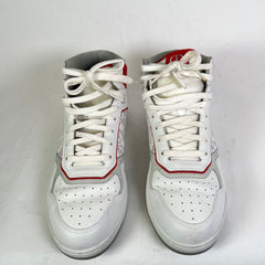 Dior B27 White/Red Oblique Uptown Mid-Top Sneaker Size 45