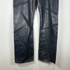 Helmut Lang Waxed Black Jeans Size 38