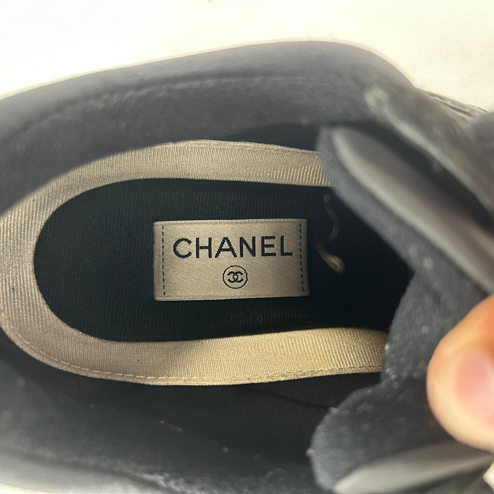 Chanel Black Tennis Trainers Size 40.5