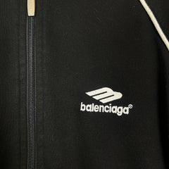 Balenciaga Black 3B Sports Icon Track Jacket Size 2