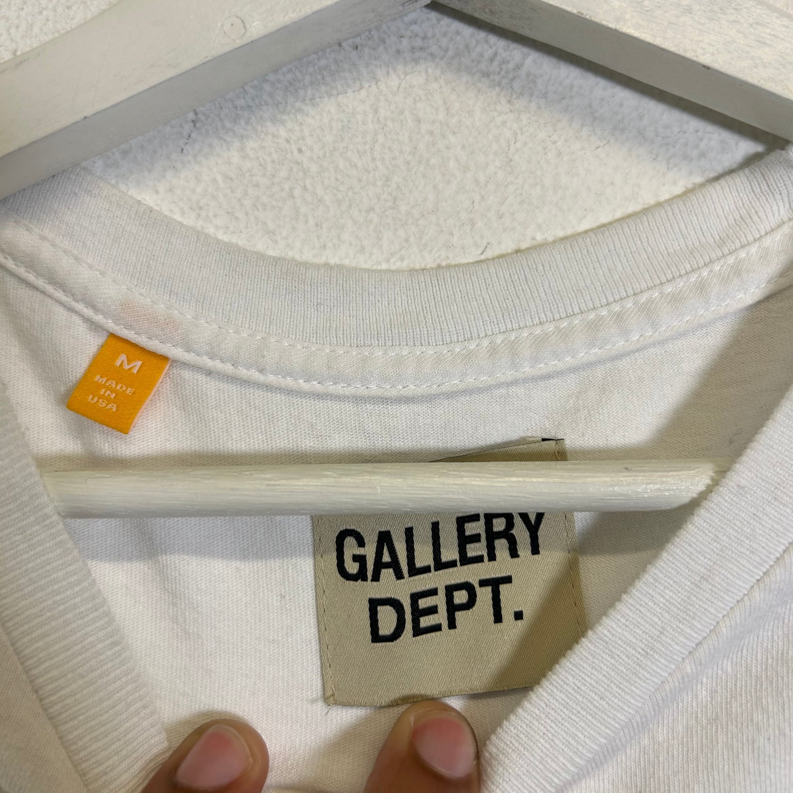 Gallery Dept White/Black Souvenir Logo T-Shirt Size M