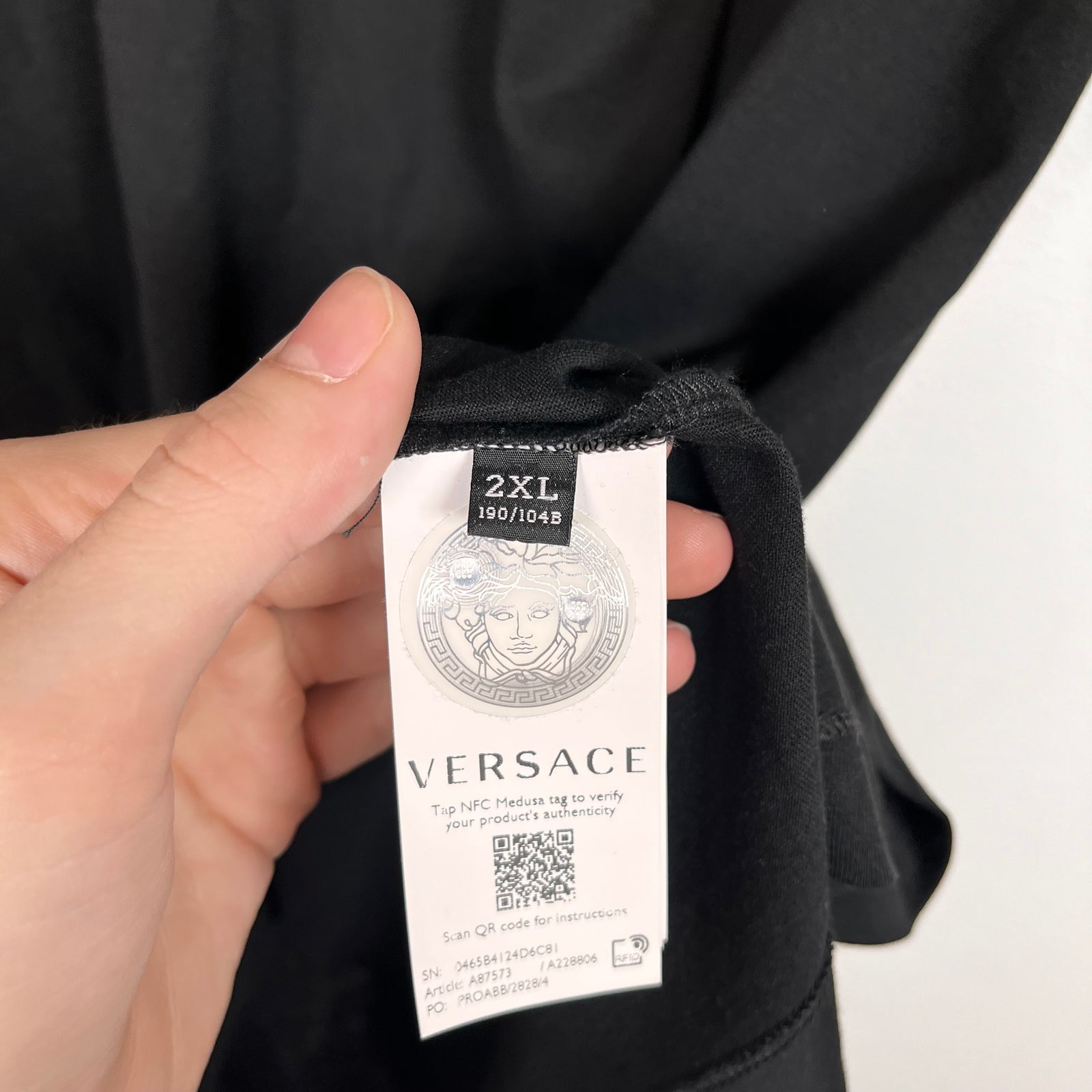 Versace Black Medusa Tee Size L