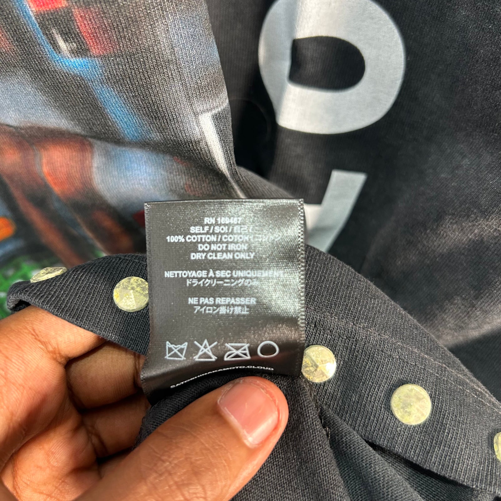 Satoshi Nakamoto 'Machine' Studded T-Shirt Size 2XL