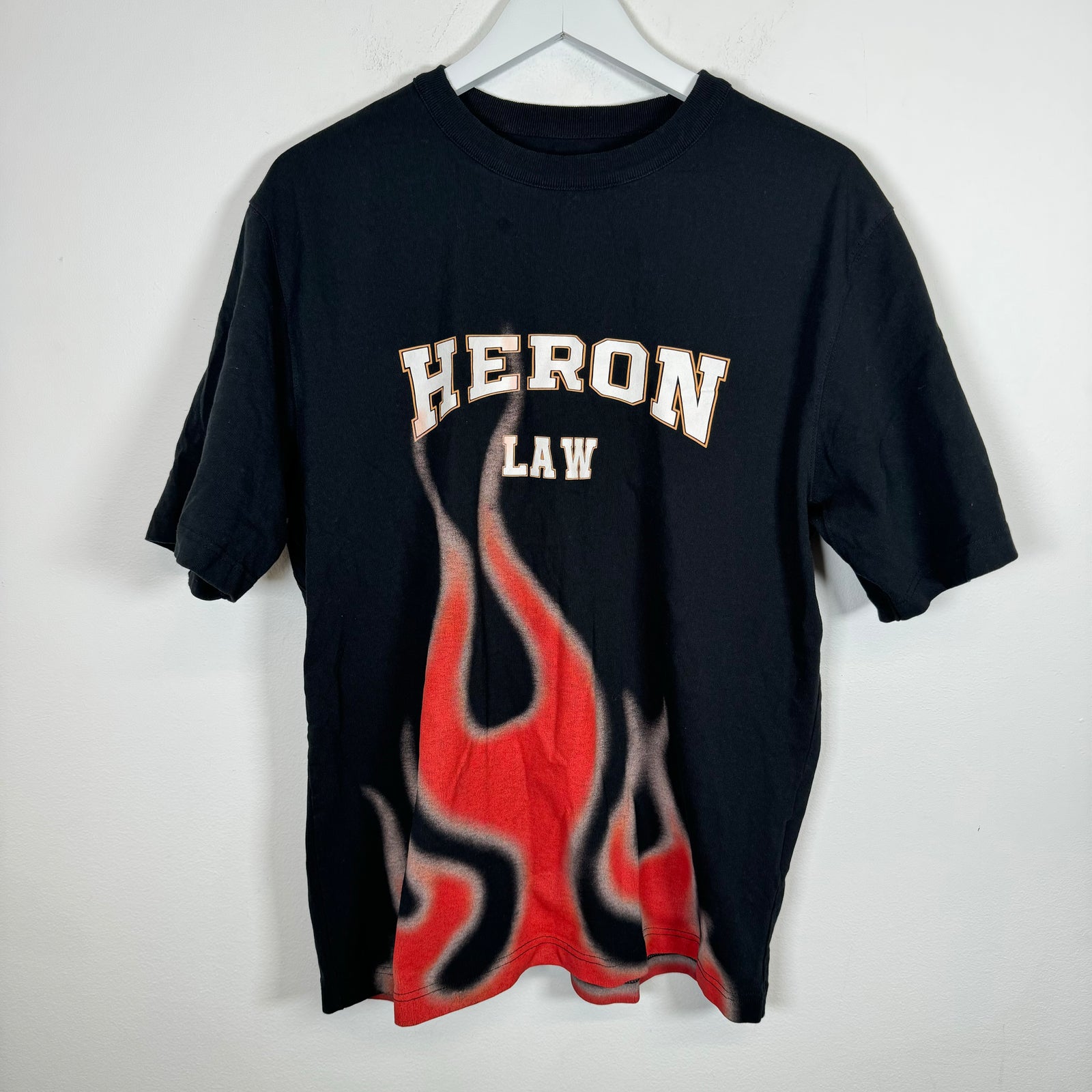 Heron Preston Black Law Tee Size L
