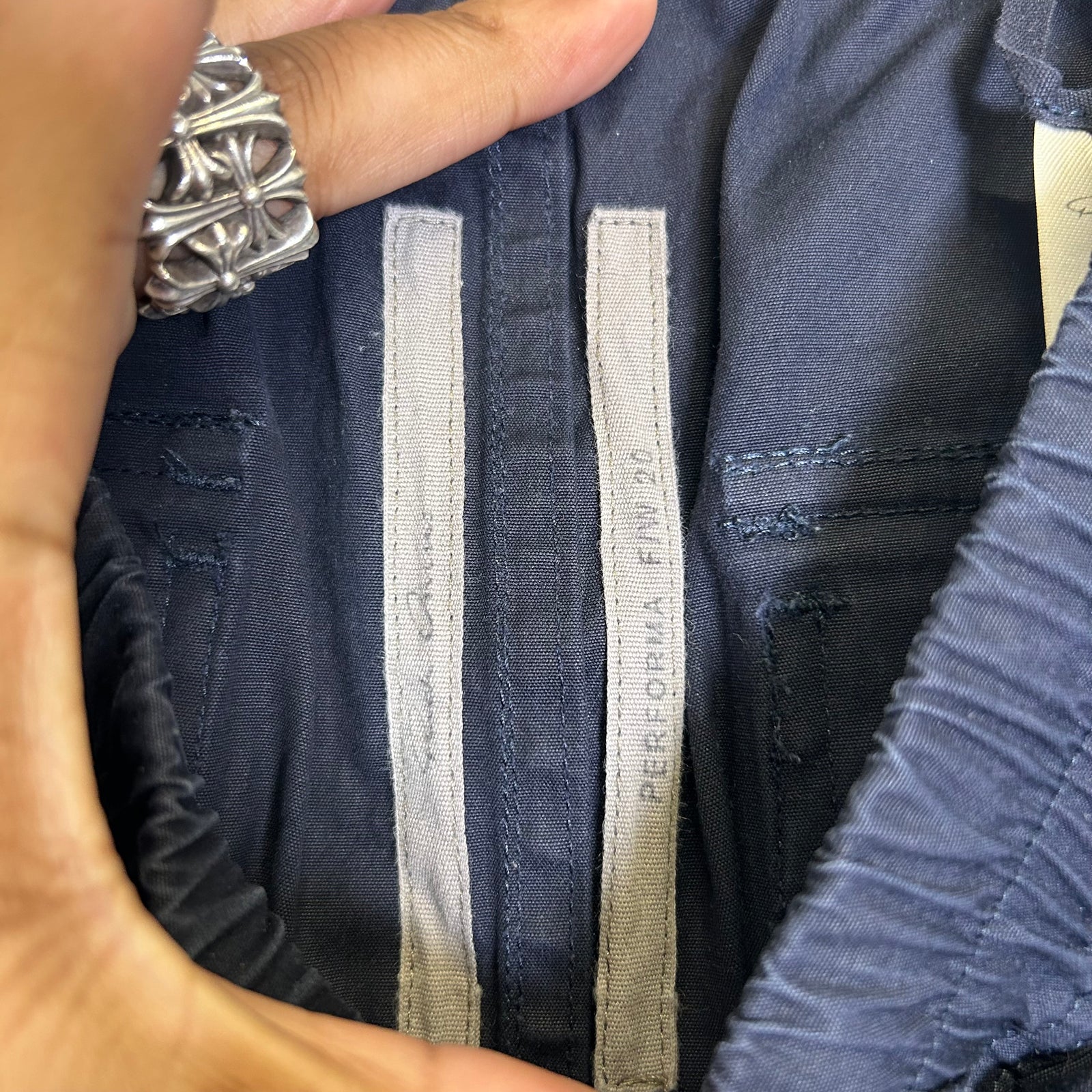 Rick Owens Performa FW20 Navy Bauhaus Cargo Pants Size 46