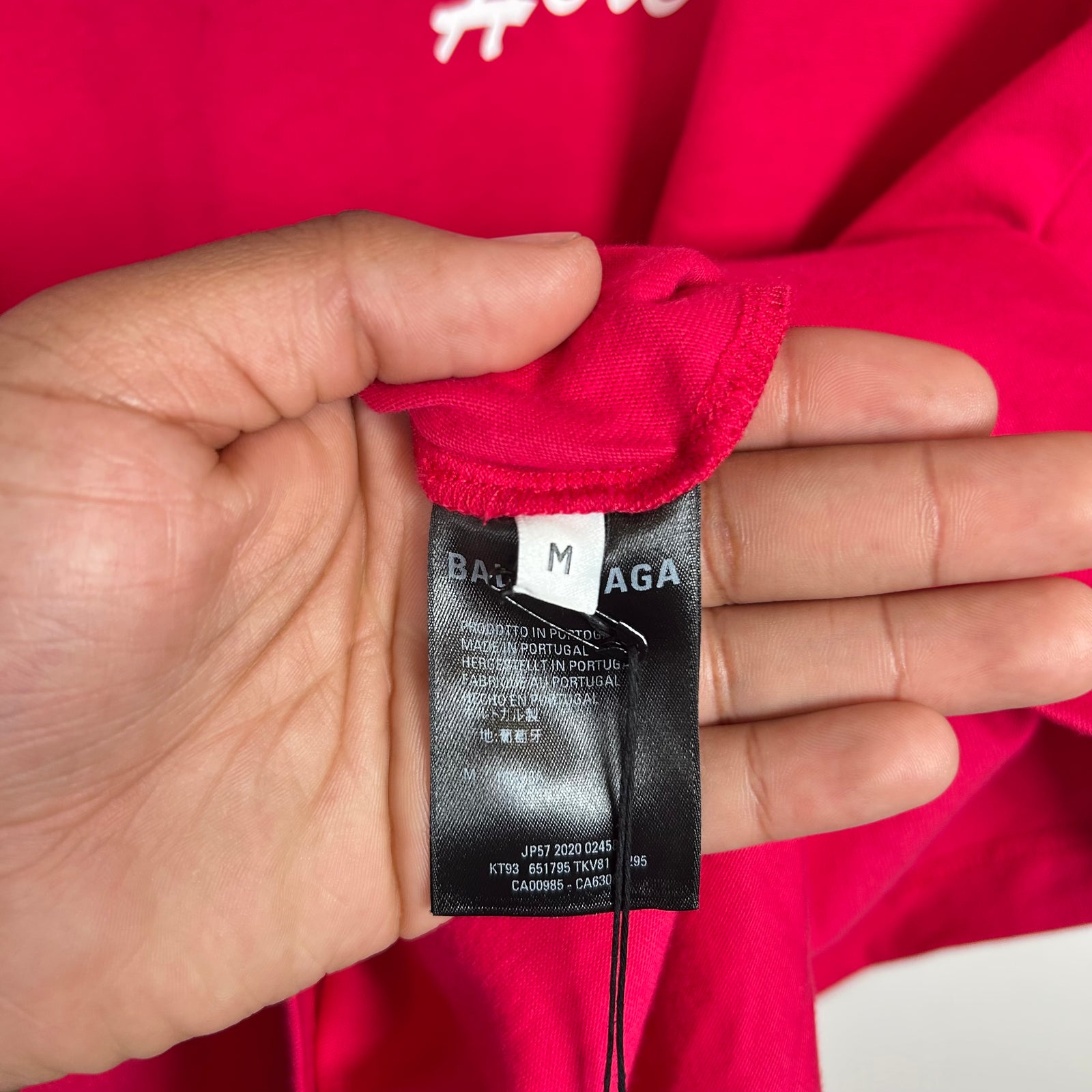 Balenciaga Pink 'Your Logo Here' Tee Size M