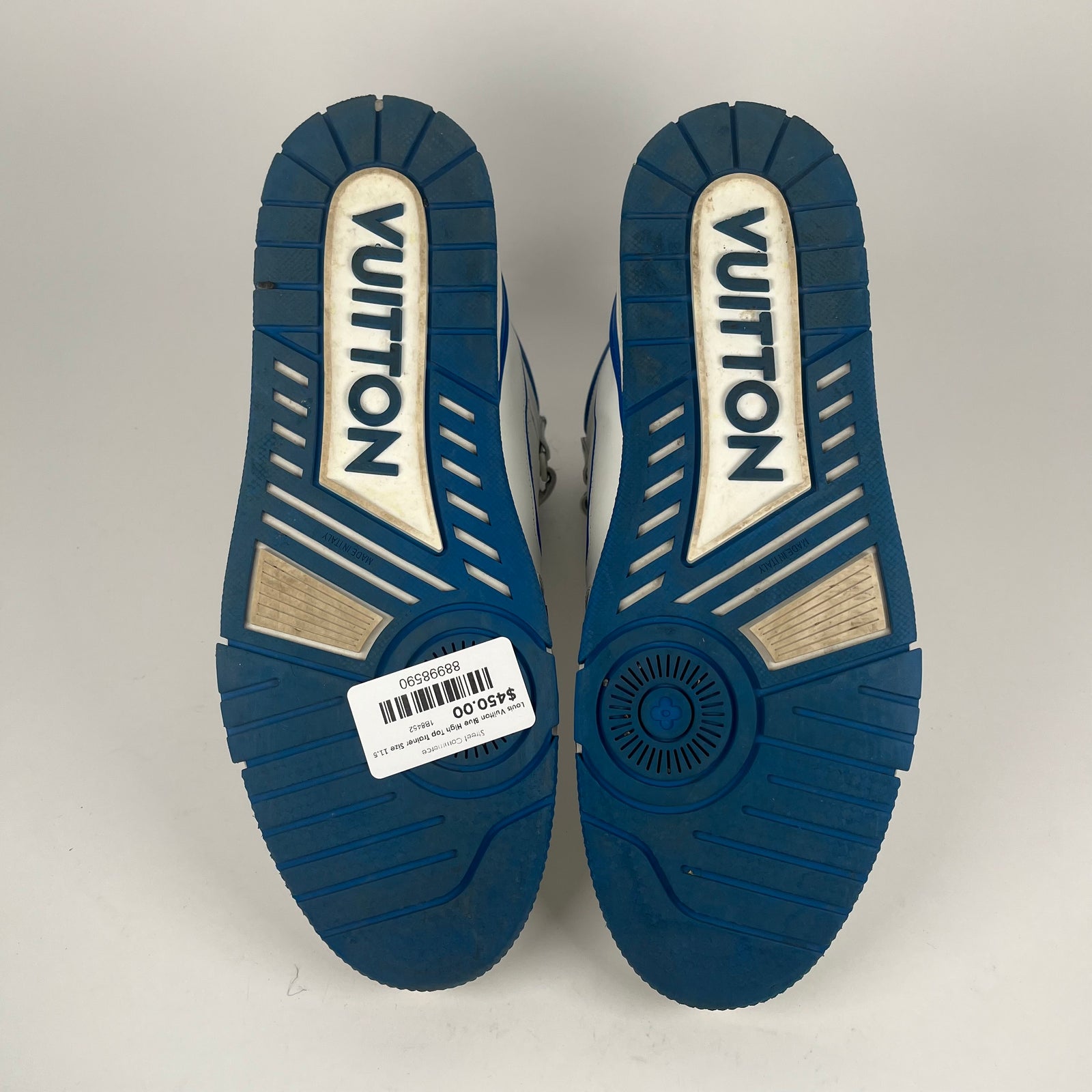 Louis Vuitton Blue High Top Trainer Size 11.5