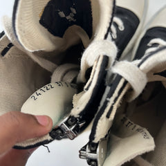 Rick Owens DrkShdw Black Canvas Ramones Size 37