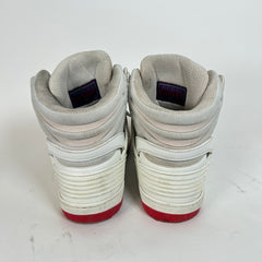 Gucci White/Red Gucci Basket High-Top Sneaker Size GG 8