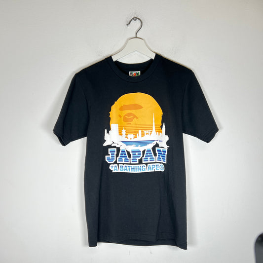 Bape Black Japan Skyline T-Shirt Size S
