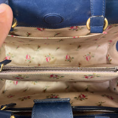 Gucci Washed Denim Pearl GG Marmont Tote Bag
